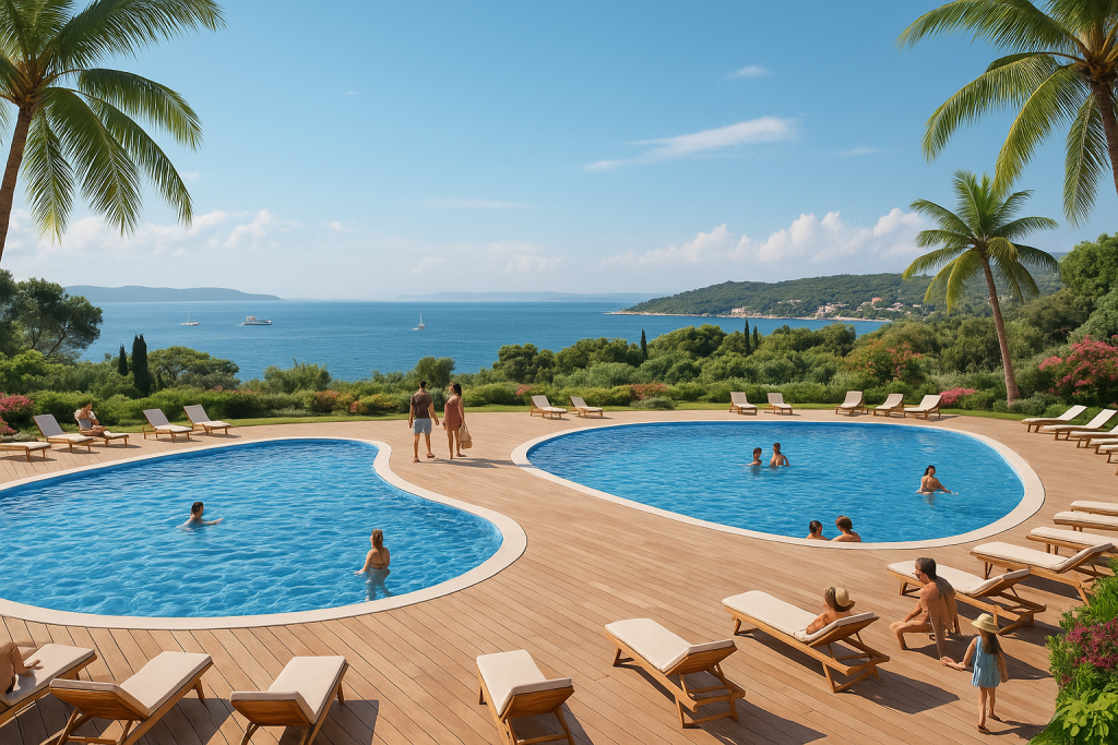 TRSTENIK RIVIERA - POOL VIEW